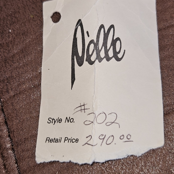 PELLE Vintage 80s Shoulder Bag Envelope Purse Ostrich Embossed Cream Leather - Picture 13 of 15